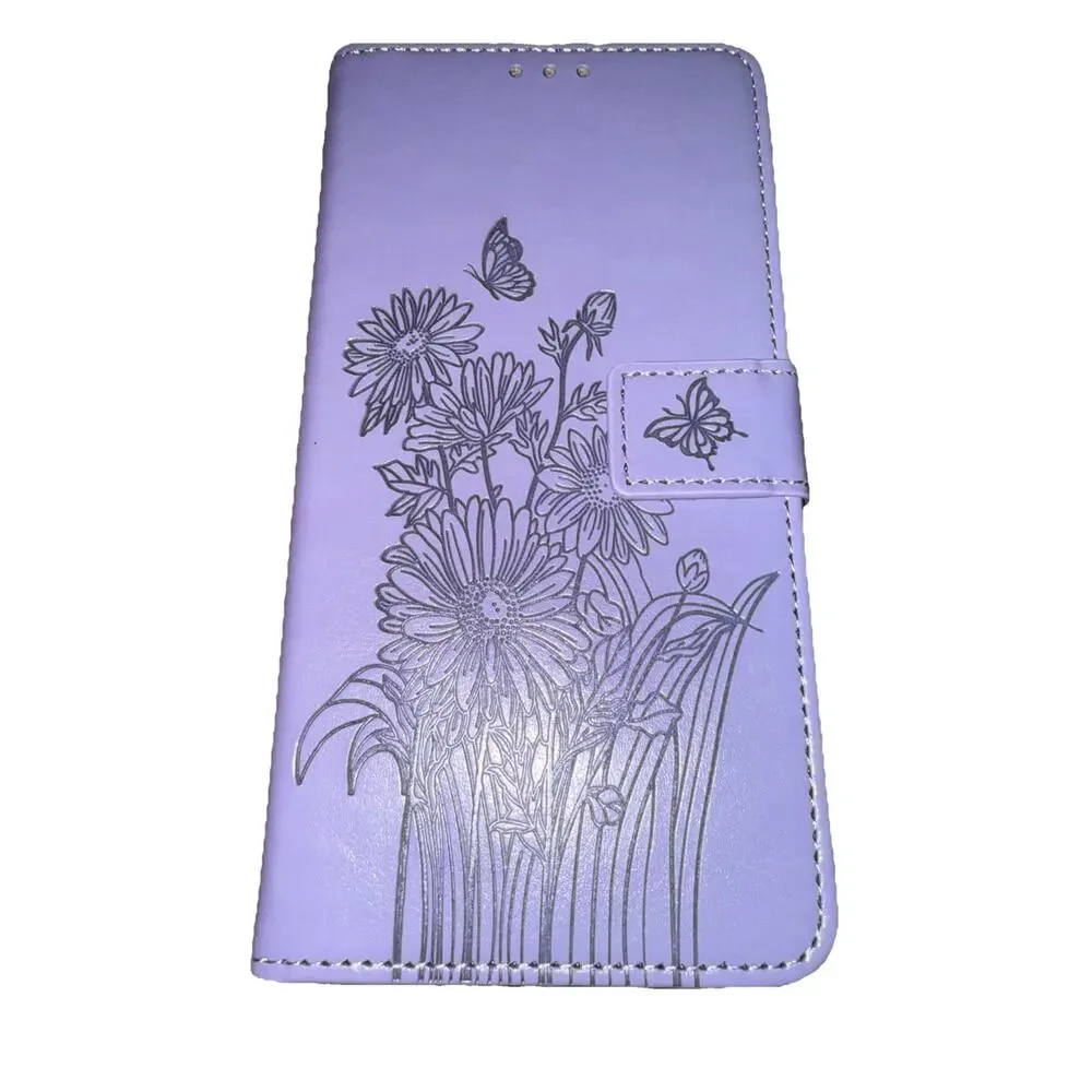 NWT Light Purple i Phone 17 Pro Max Magnetic Faux Leather Flip Card Wallet Case